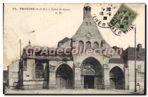 Old Postcard Provins Church St Ayoul