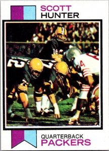 1973 Topps Football Card Scott Hunter Green Bay Packers sk2481