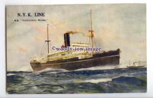 LS1173 - Japanese N.Y.K. Liner - Hakozaki Maru , built 1922 - artist postcard