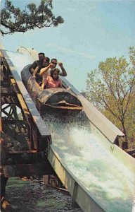 Water Flume Ride Six Flags Amusement Park Dallas Fort Worth Texas postcard