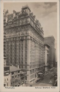 RPPC Postcard Bellevue Stratford Hotel  Philadelphia PA