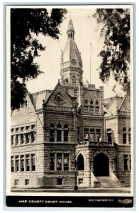 c1910's Pike County Court House Pittsfield Illinois IL RPPC Photo Postcard