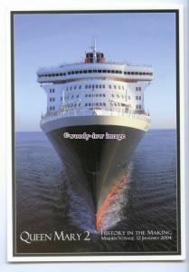 LN1132 - Cunard Liner - Queen Mary 2 , built 2004 - postcard