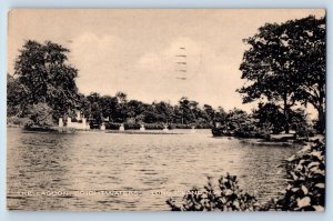 Long Island New York Postcard Lagoon Brightwaters Exterior c1942 Vintage Antique