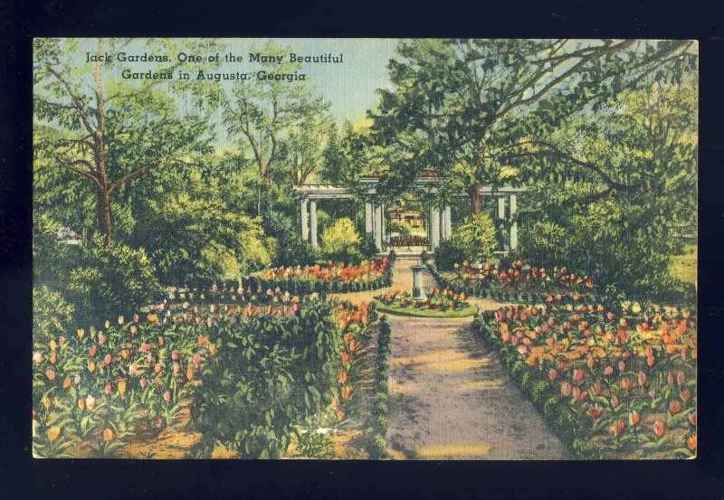 Augusta, Georgia/GA Postcard, Jack Gardens, One Of The Many Gardens In Augusta