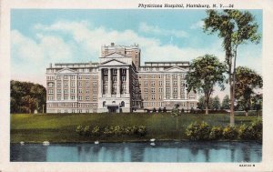 Physicians Hospital, Plattsburg, New York, Early Postcard, Unused