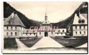 Old Postcard Grande Chartreuse Convent entrance to Court