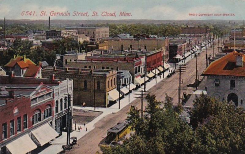 Minnesota St Cloud Trolley On St Germain Street 1912