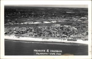 Falmouth Cape Cod MA Aerial View c1950 Real Photo Postcard