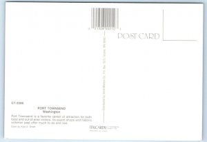 2 Postcards PORT TOWNSEND, Washington WA ~ Aerial Views JEFFERSON COUNTY  4x6