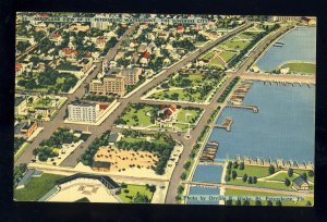 St. Petersburg, Florida/FL Postcard, Aeroplane View Of Waterfront, 1941!