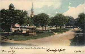 Southington Connecticut CT Park Southington Centre Gazebo c1910 Postcard