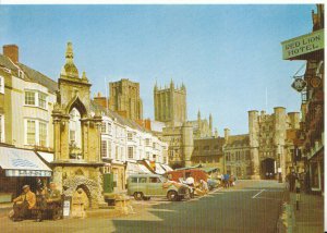 Somerset Postcard - The Market Place - Wells - Ref 10437A