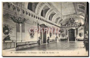 Old Postcard Compiegne Chateau La Salle des Gardes