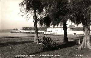 Sarasota Florida FL Municipal Pier Real Photo Postcard