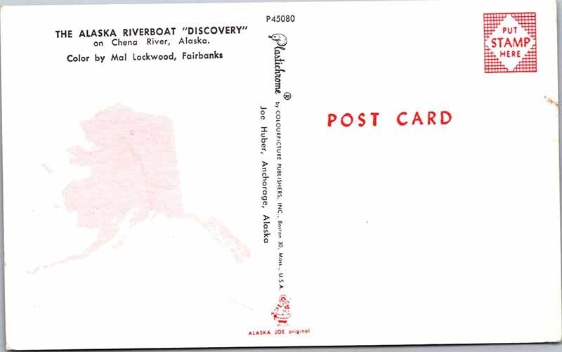 Postcard BOAT SCENE Chena River Alaska AK AM9470