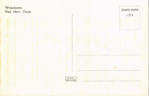 CPA AK WINSCHOTEN Ned. Herv. Toren NETHERLANDS (604334)