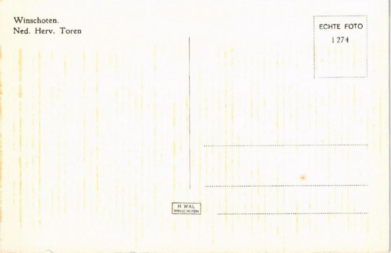 CPA AK WINSCHOTEN Ned. Herv. Toren NETHERLANDS (604334)