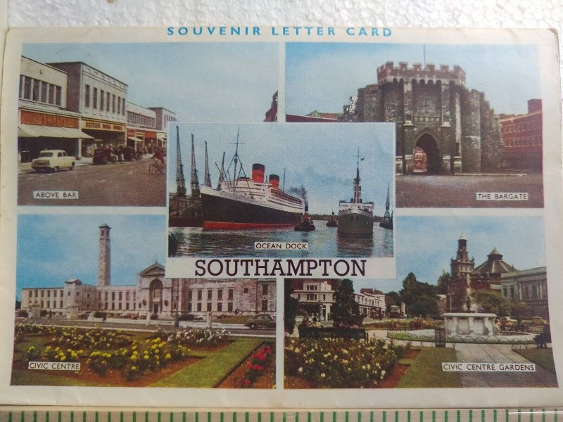Postcard Folder Souvenir Letter Card, Southampton, England