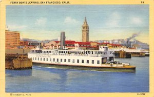 Ferry Boats Leaving San Francisco California  