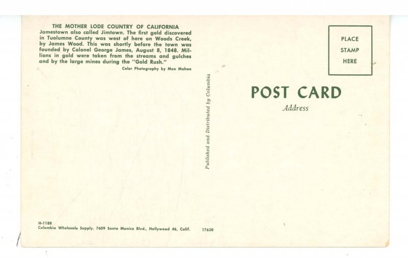 CA - Jamestown (aka Jimtown) Main Street ca 1952