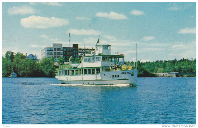 Excursion Boat ARGYLE , Kenora , Ontario , Canada , 50-60s