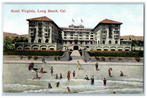 c1910's View Of Hotel Virginia Long Beach California CA Posted Antique Postcard