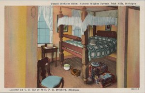 Postcard Daniel Webster Room Historic Walker Tavern Irish Hills MI