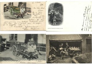 DOG CARTS BELGIUM 24 Vintage Postcards (L3306)