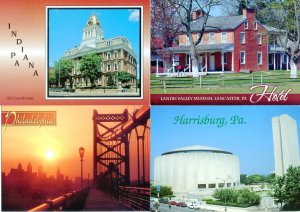 PENNSYLVANIA: Lot of (4) Modern View Picture Postcards (Continental 4X6)