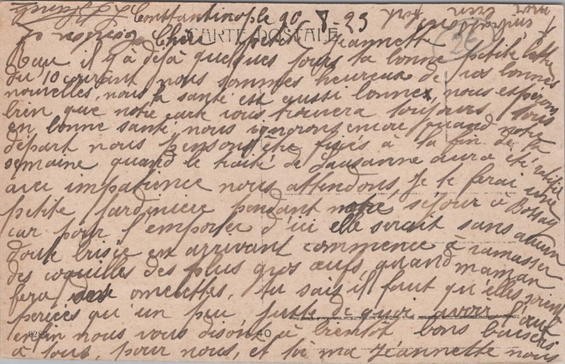 Turkey Constantinople Eaux douces d'Asie Vintage Postcard C376