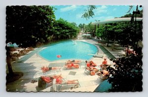 Montego Bay Jamaica West Indies Casa Hotel Swimming Pool Lounge UNP Postcard 