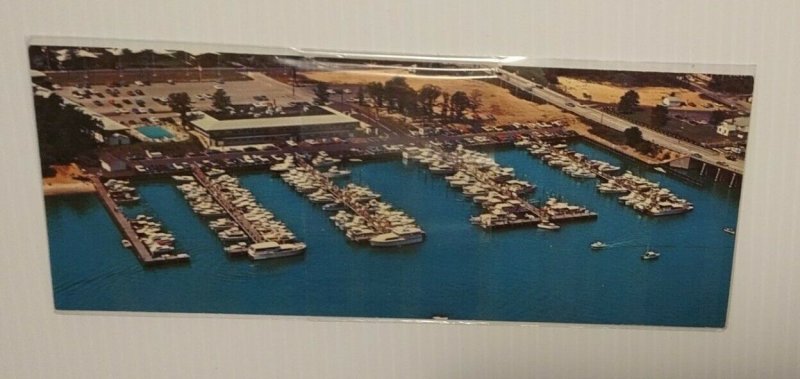 Postcard Kings Grant Inn Manasquan River Point Pleasant NJ Marina Boat Ships