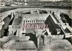 Postcard Modern Salses Pyr Now Aerial view The courtyard of the Chateau Fort