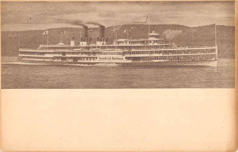 Hudson River Dayline New York Steam Ship Antique Postcard K40530