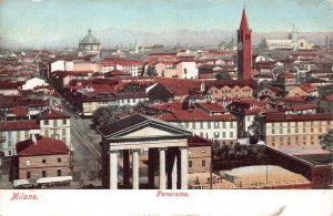 A228 Italy Milano Milan Panorama vintage postcard