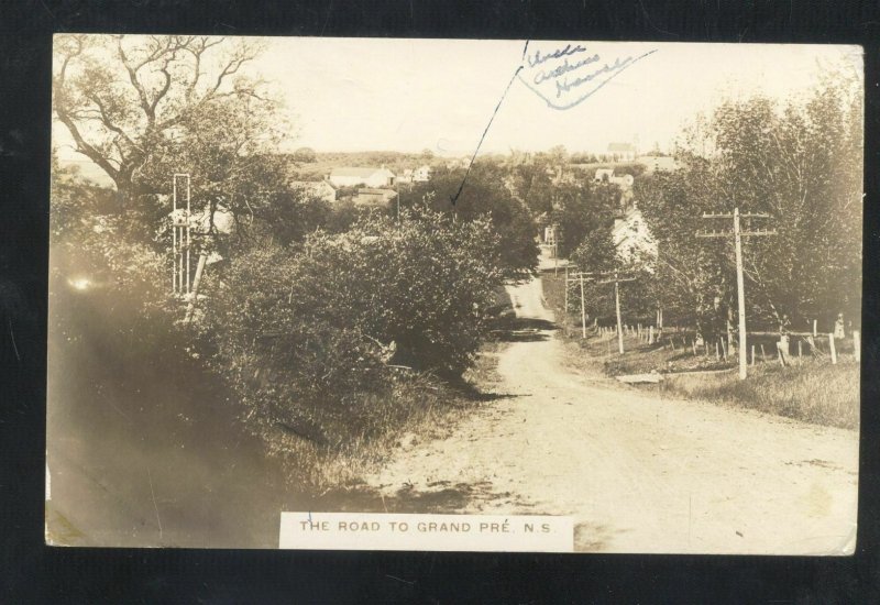 RPPC GRAND PRE NOVA SCOTIA CANADA  HIGHWAY VINTAGE REAL PHOTO POSTCARD