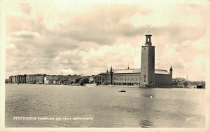 Sweden Stockholm Stadshuset och Norr Mälarstrand RPPC RPPC 06.58