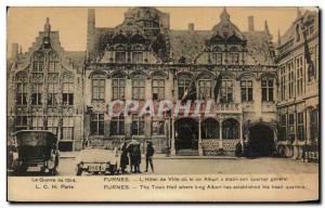 Old Postcard Belgium Furnes L & # City 39hotel or King Albart has established...