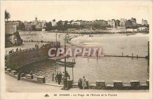 Old Postcard Dinard The Beach of the Lock and pool