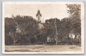 Abilene KS RPPC Garfield School 1911 Real Photo Postcard V28