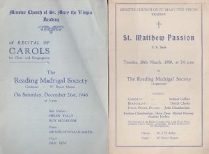 Reading St Mary Berkshire The Virgin Church Matthew Passion Madrigal Society ...