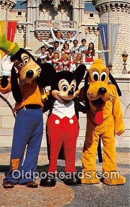 Goofy, Mickey Mouse & Pluto Walt Disney World, FL, USA 1981