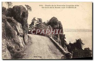 Postcard Old Theoule Rocks Seaside Corniche Road d & # 39or A corner of the r...