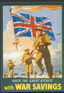 Advertising Postcard - Military - Back The Great Attack With War Savings  BT743