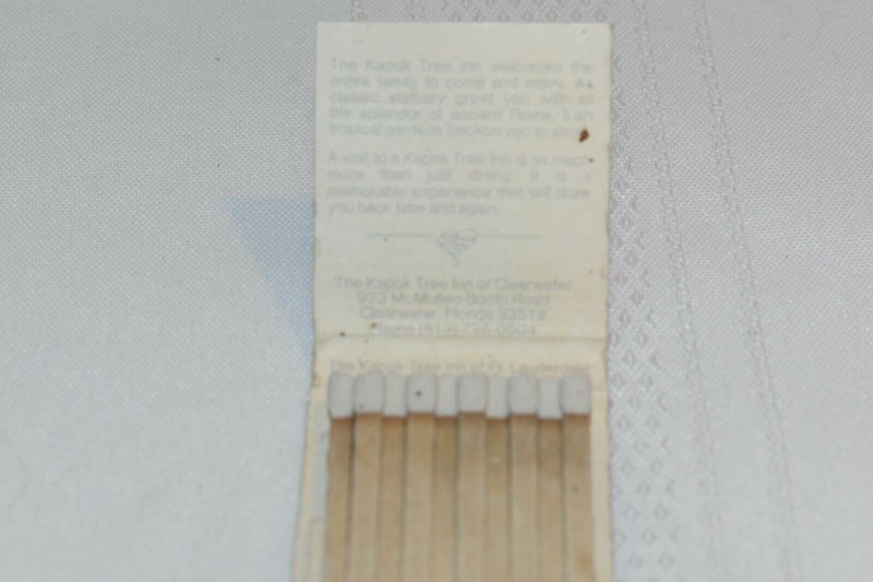 The Kapok Tree Inn Brown 20 Strike Matchbook