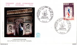 '''''''FDC France  Flamme sous l''''''''Arc de triomphe Paris 19073'''''''