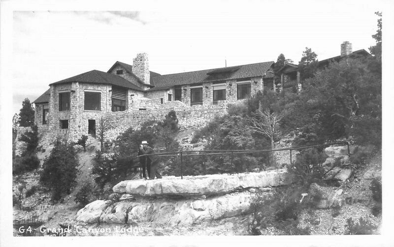 Arizona Grand Canyon Lodge 1940s RPPC Photo Postcard 7130