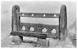 CHAPEL-EN-LE-FRITH DERBYSHIRE ENGLAND~PUNISHMENT STOCKS-PHOTO POSTCARD