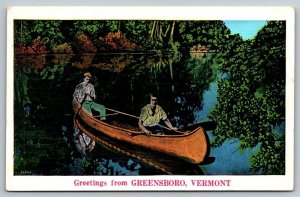 Greetings From Greensboro  Vermont  Postcard